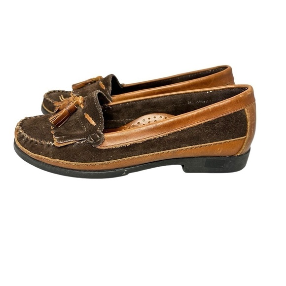 Maine Woods Brown Leather Upper Loafers with Tassle‎ Women's Size 7M - Picture 9 of 12